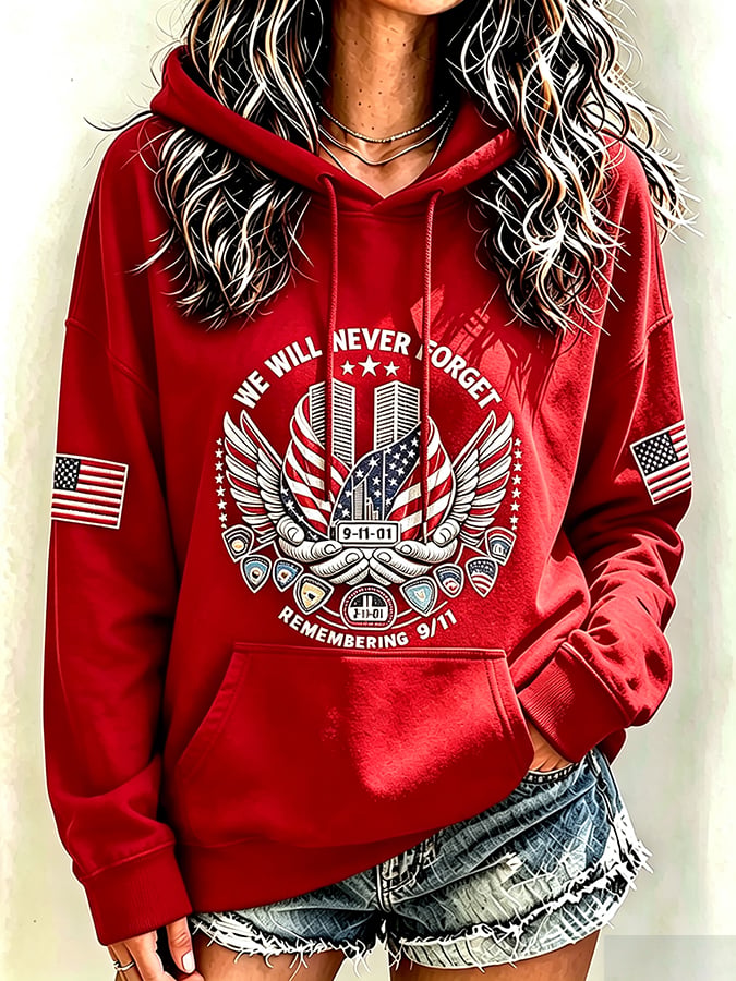 Women's Never Forget September 11 Print Top
