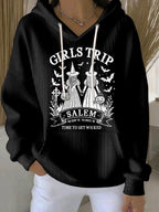 Women's Girls Trip Salem Witch Print Casual Sweatshirt