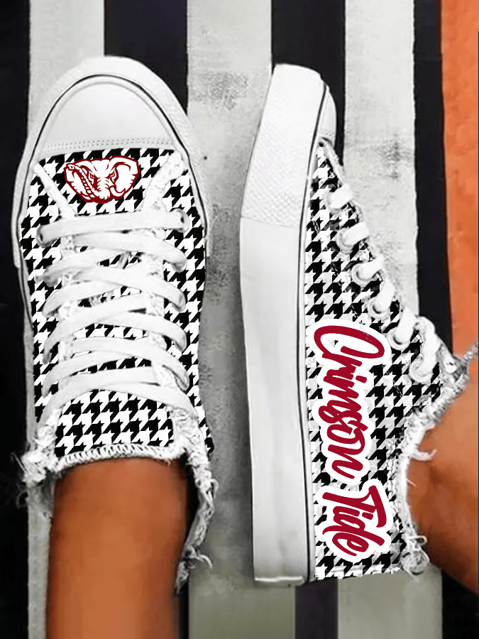 Women's printed casual canvas shoes