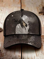 Unisex Retro Commemorative Baseball Cap: "King of Pop" Faux-Sequin Print Edition