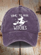 Unisex Halloween Time To Run Witches Hat