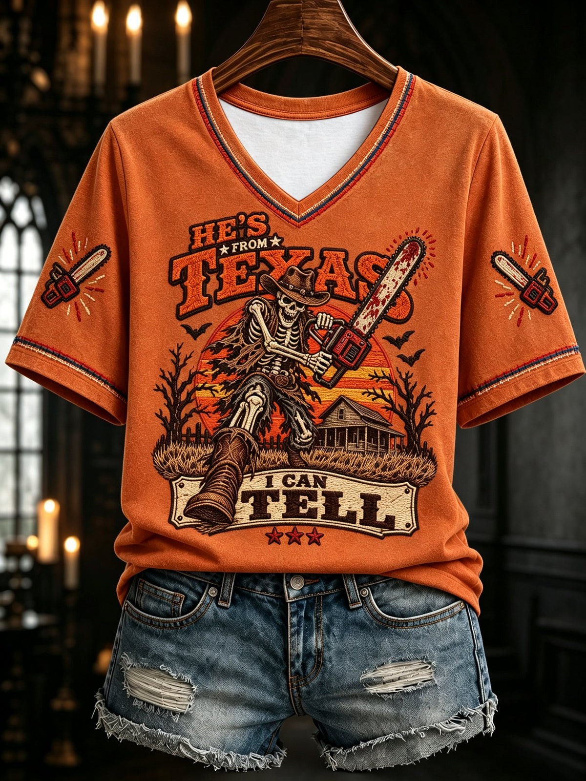 Women'S He's From Texas I Can Tell Print T-Shirt