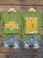 Women's In My Football Era Printed Casual T-Shirt