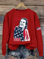 Women's Hockey Print Long-Sleeve Sweatshirt