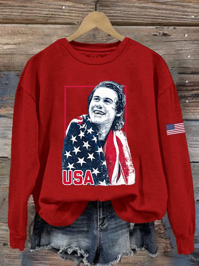 Women's Hockey Print Long-Sleeve Sweatshirt