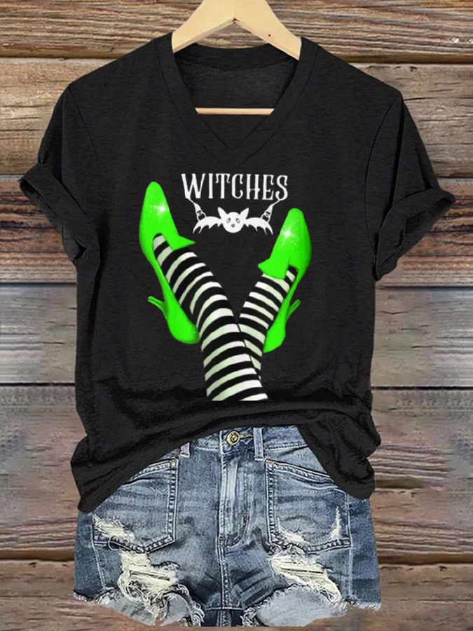 Women's Halloween Printed Casual T-Shirts