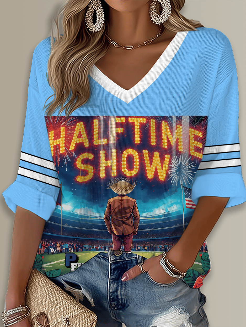 Puerto Rico Singer Benito Bowl Printed Long Sleeve Top