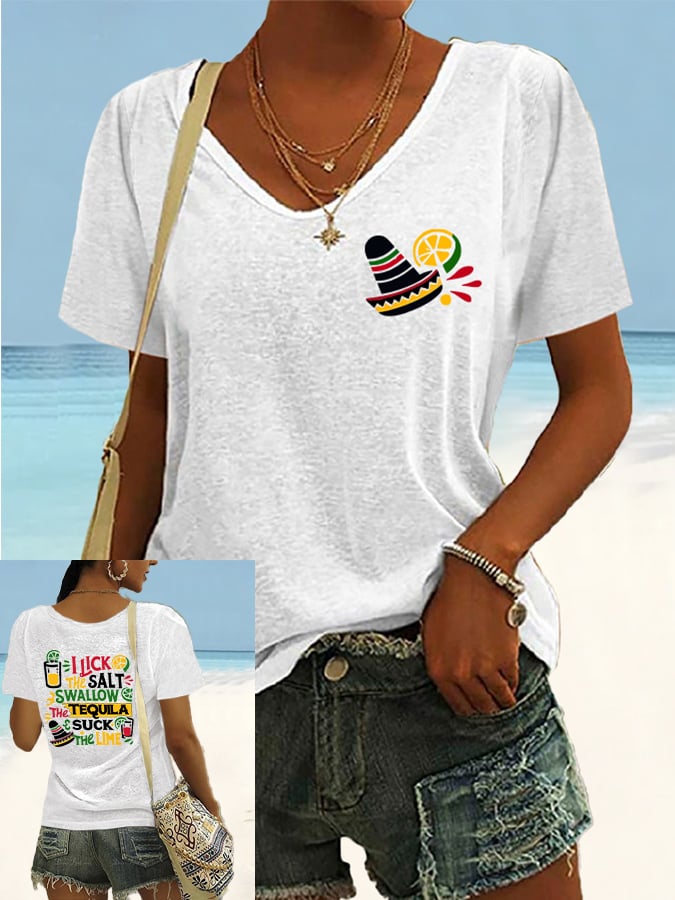 Women's Casual Printed Short-Sleeve T-Shirt