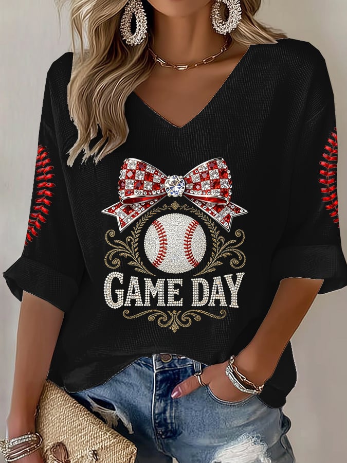 Women's Baseball  Print T-Shirt