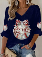 Women's Baseball  Print T-Shirt