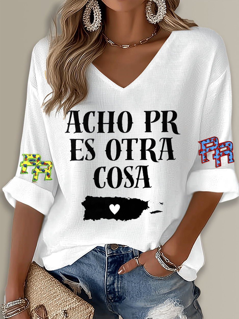Puerto Rico Singer Boricua Printed Long Sleeve Top