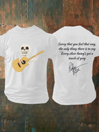 Men's Vintage Commemorative Rock Singer Print T-Shirt