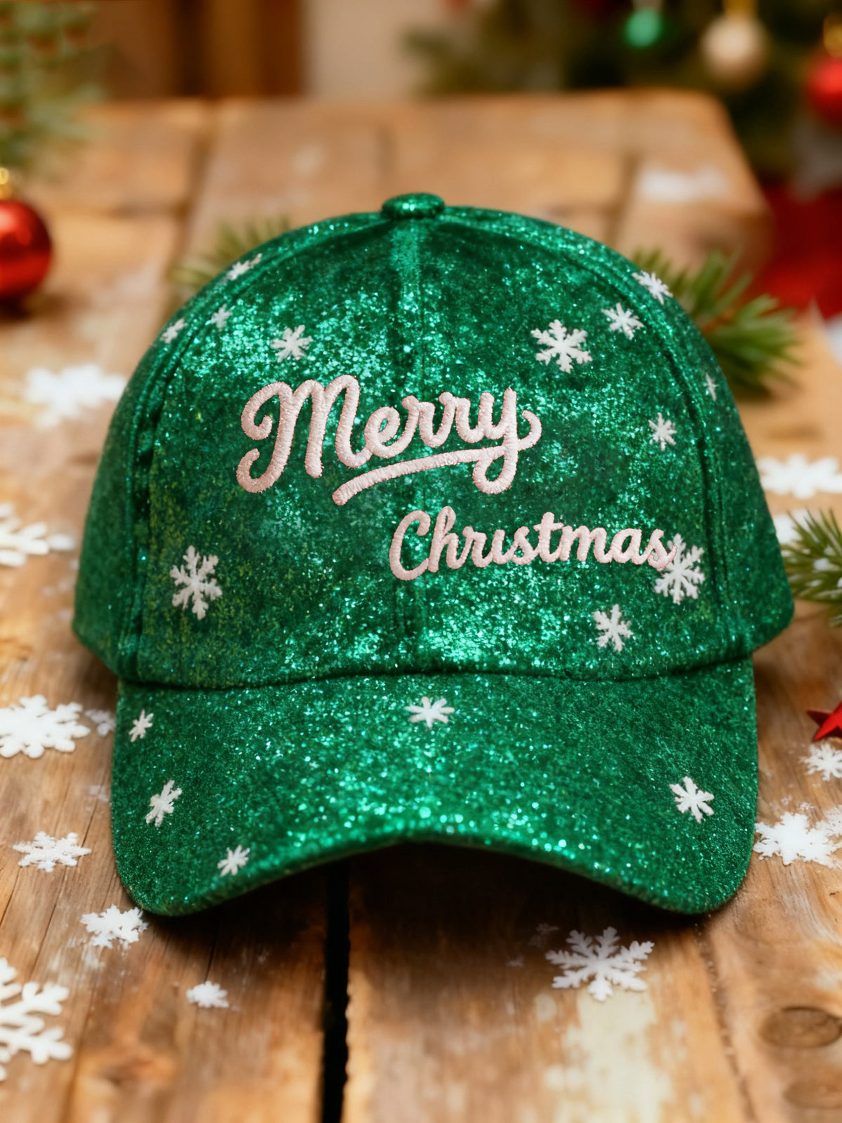 Women's Retro Christmas Print Hat