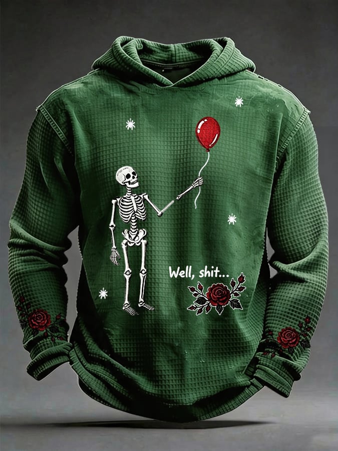 Men's Retro Halloween Well, shit... Printing Hoodie