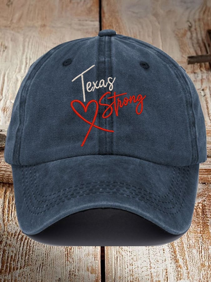 Retro Texas Strong Print Baseball Cap