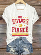 Women's Engaged Print Casual T-Shirt