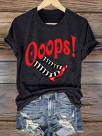Women's Halloween Witch Printed Crew Neck T-Shirt