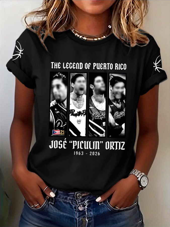 Women's THE LEGEND OF PUERTO RICO Printed Short-Sleeve T-Shirt
