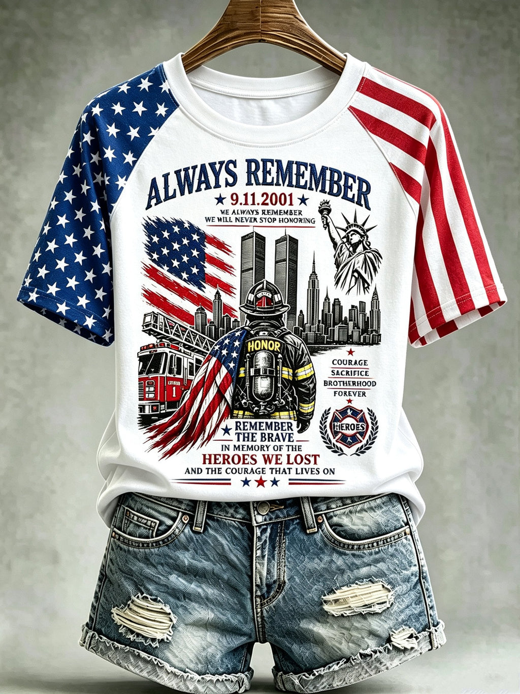 Women's 9/11 Memorial Graphic Top