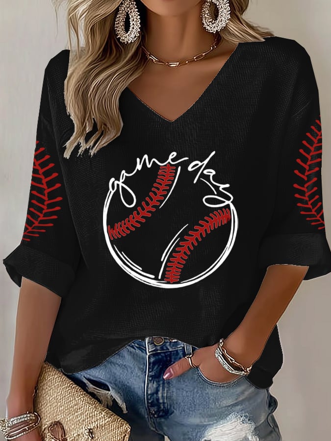 Women's Baseball  Print T-Shirt