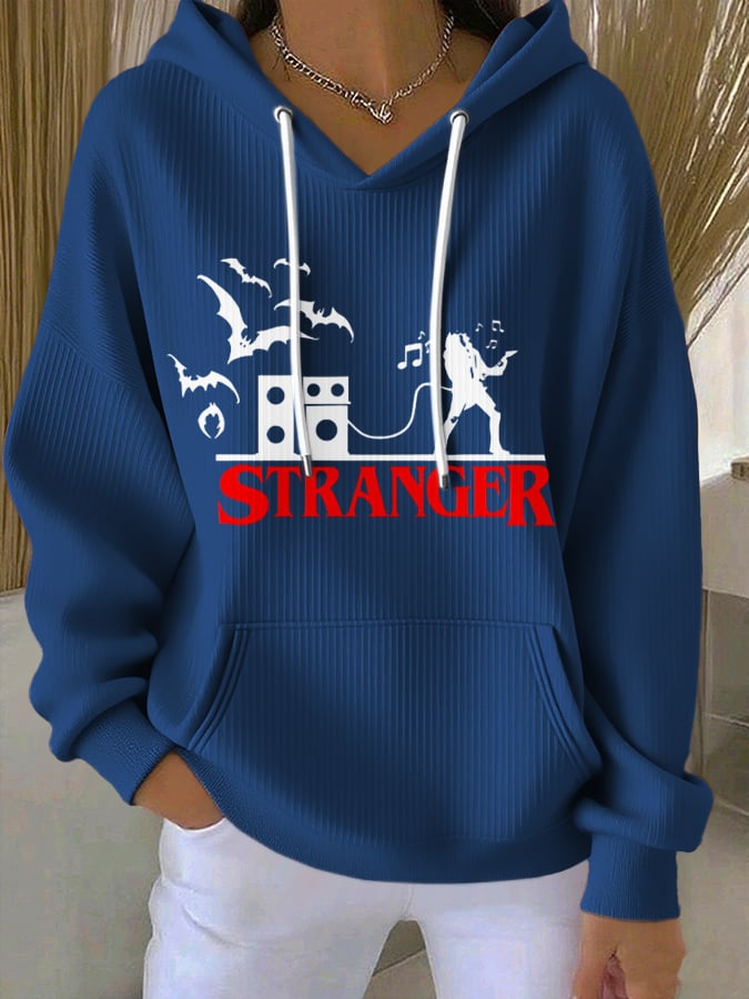 Hawkins Indiana National Park Upside Down 80s Horror Crew Neck Print Sweatshirt