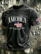 Men's Retro Print Short-Sleeve T-Shirt