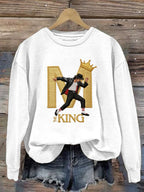 Women's Casual Printed Long-Sleeve Sweatshirt