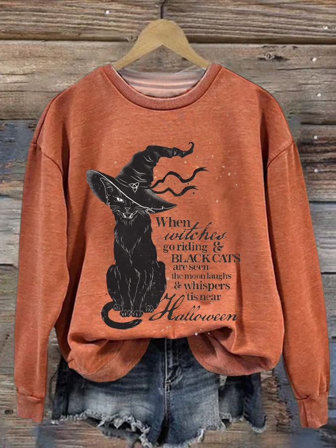 Women's Halloween Printed Sweatshirt