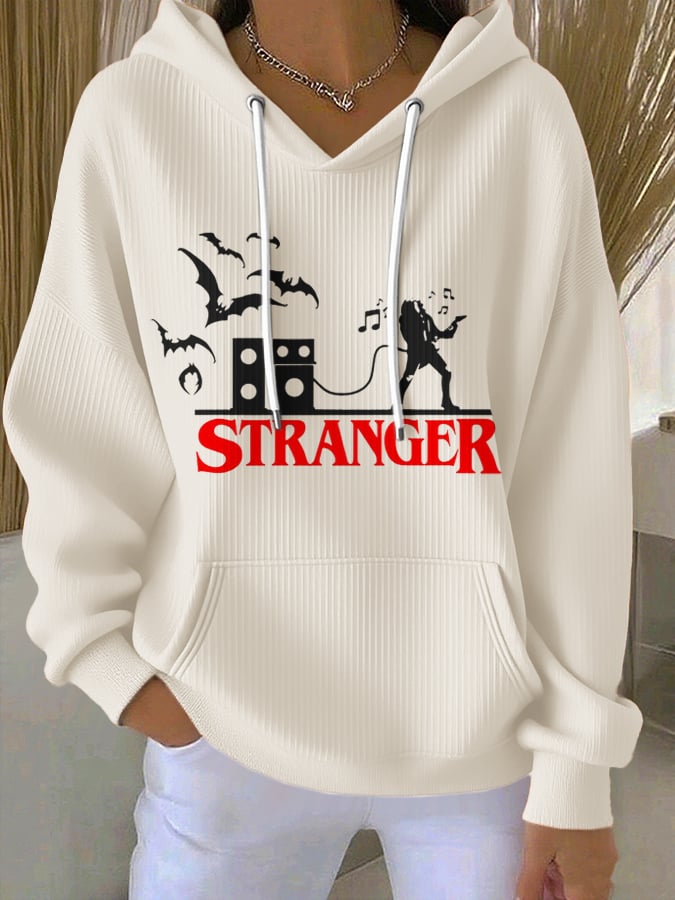 Hawkins Indiana National Park Upside Down 80s Horror Crew Neck Print Sweatshirt