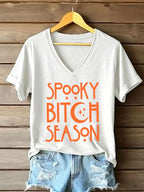 Women's Halloween Print Casual T-Shirt