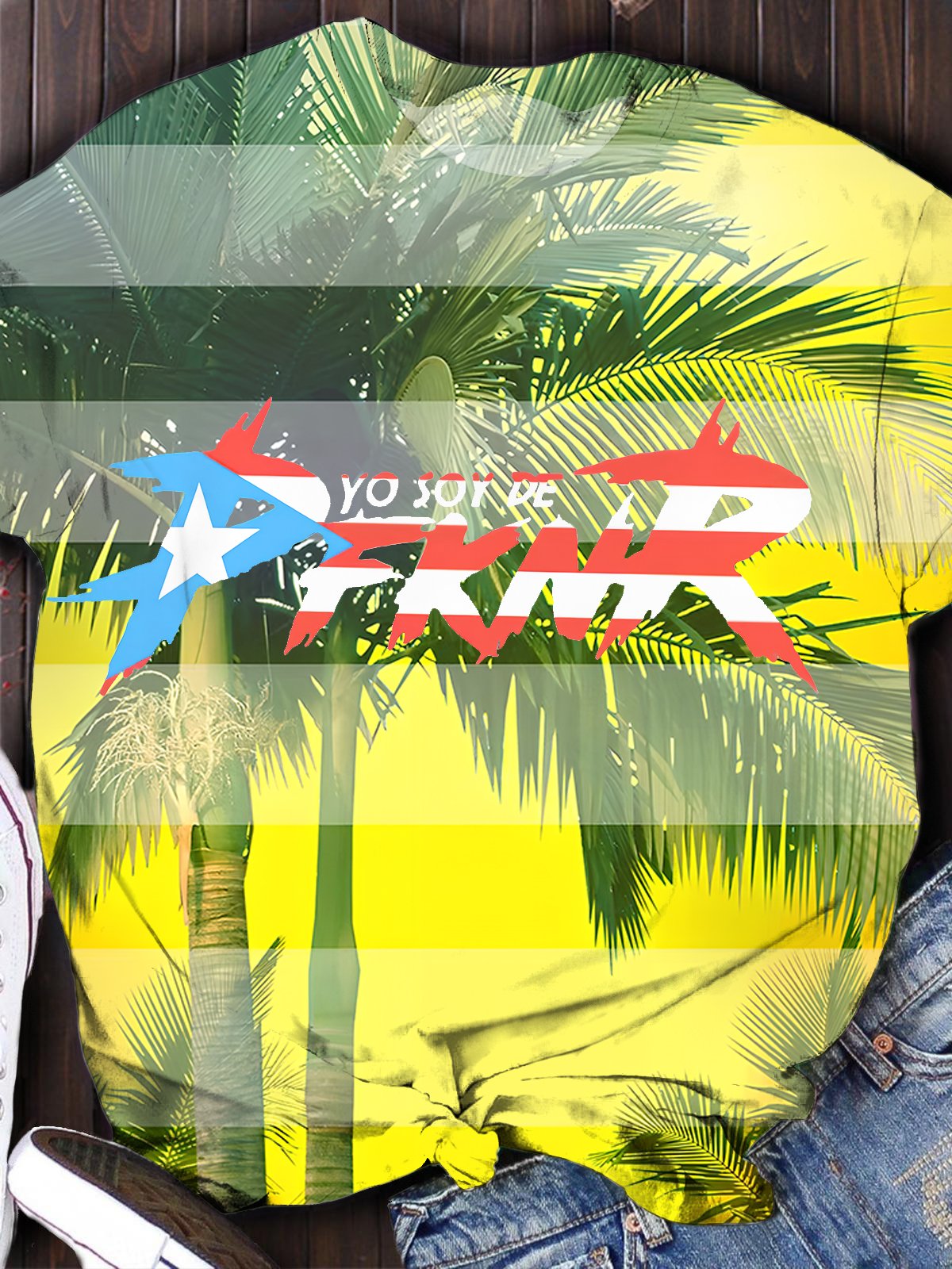 Puerto Rico Singer Printed Crew Neck T-shirt