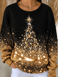 Women's Casual Printed Pullover Sweatshirt