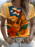 Puerto Rico Merry Christmas Printed T-shirts