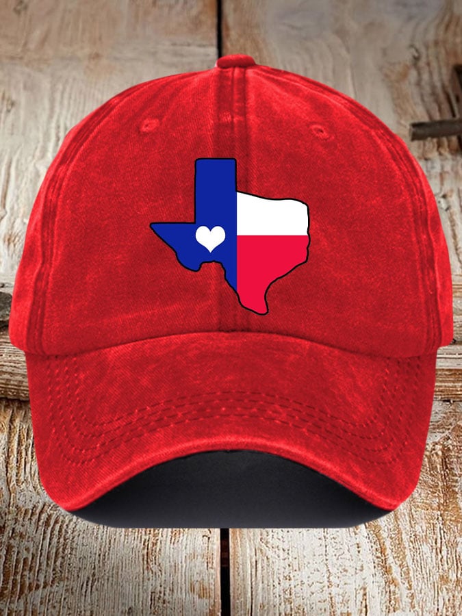 Unisex Texas Love Print Baseball Cap