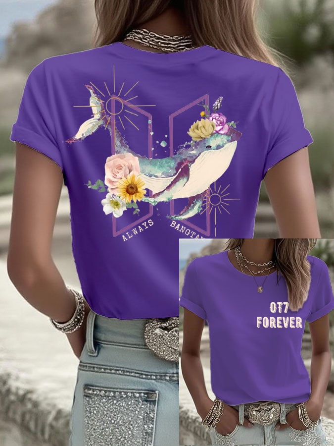 Women's World Tour Printed Casual T-Shirt