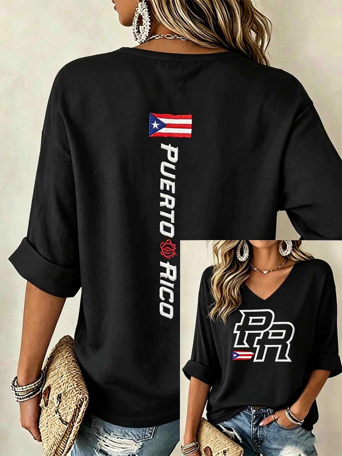 Women's Puerto Rico Print Shirt