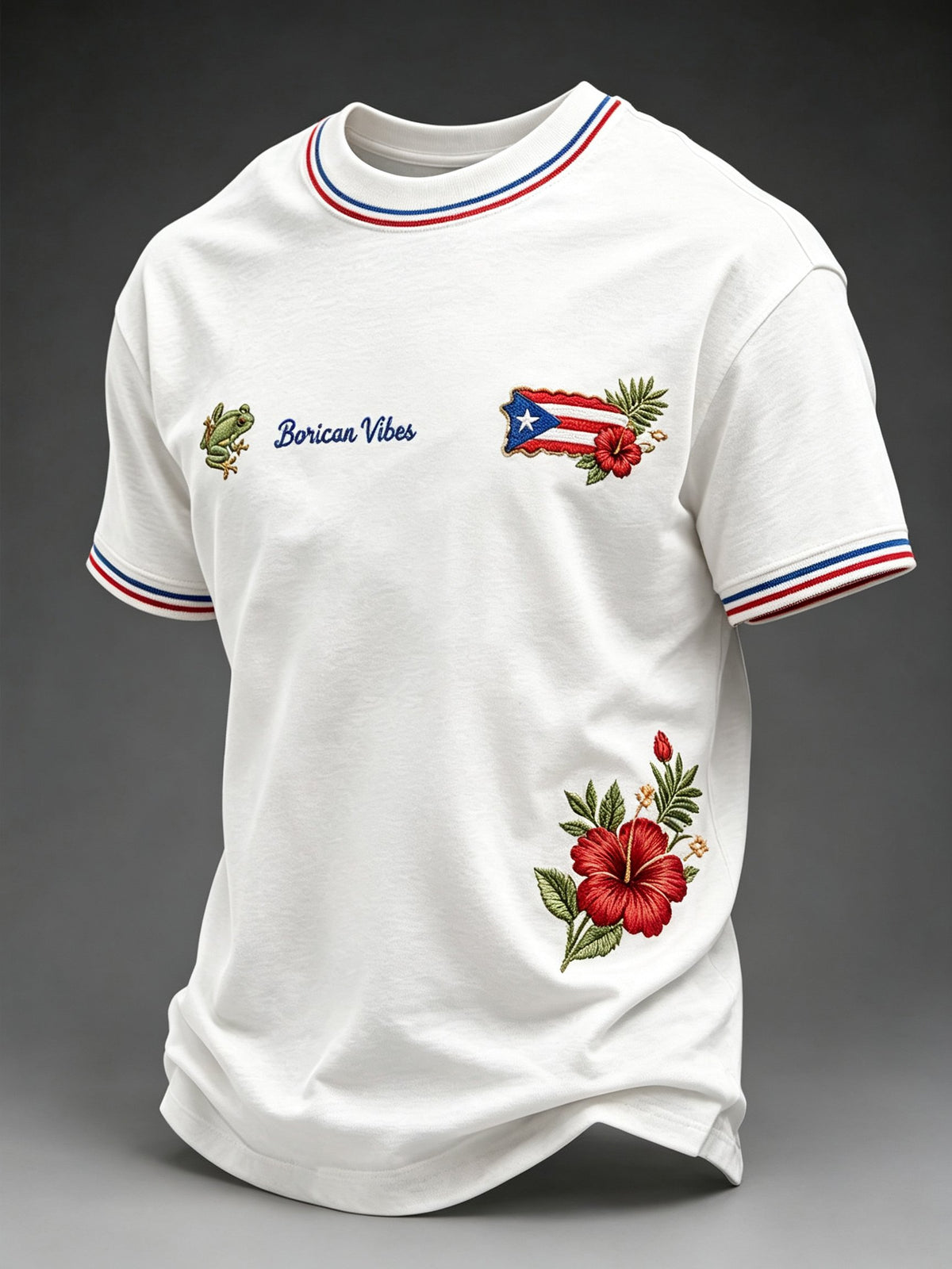Men's Puerto Rico Print Casual T-shirt