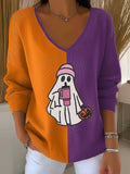 Women's Cute Ghost Casual knitted Top