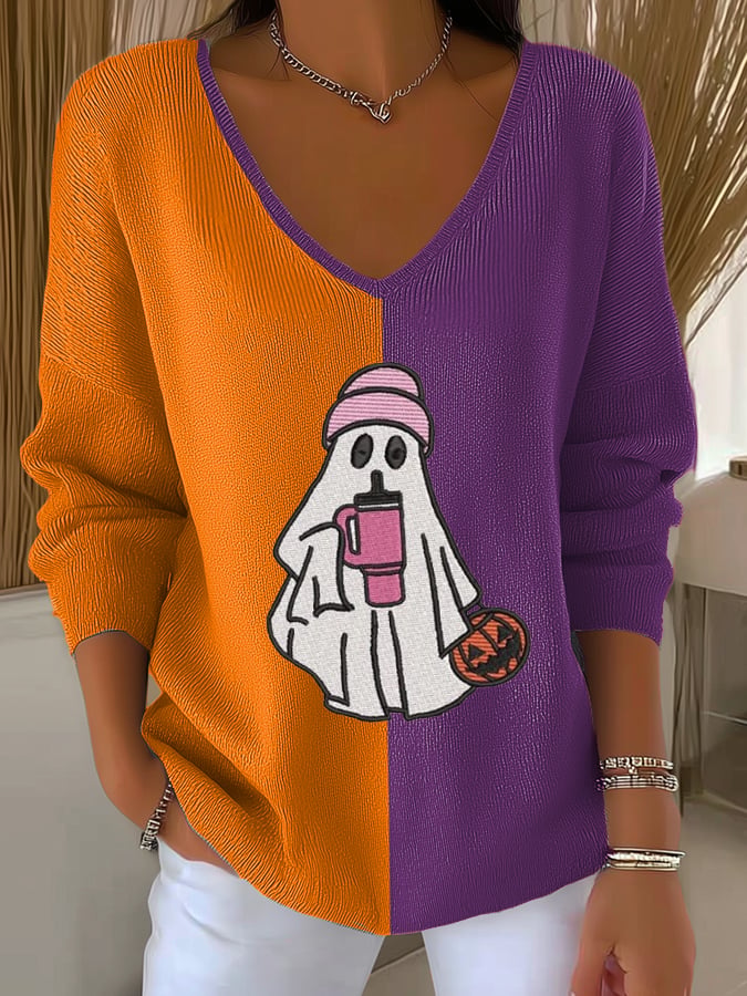 Women's Cute Ghost Casual knitted Top