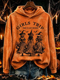 Women's Casual Print Hooded Sweatshirt