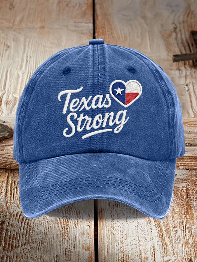 Retro Texas Strong Print Baseball Cap