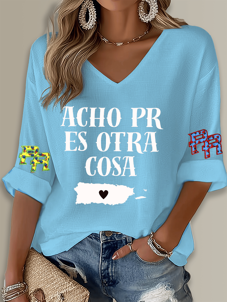 Puerto Rico Singer Boricua Printed Long Sleeve Top