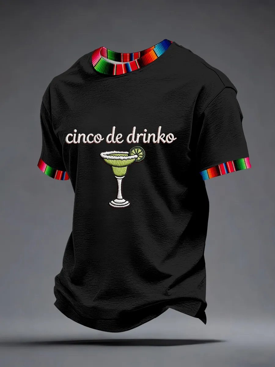 Men's Mexican Art Cinco de Mayo Printed Casual T-shirt