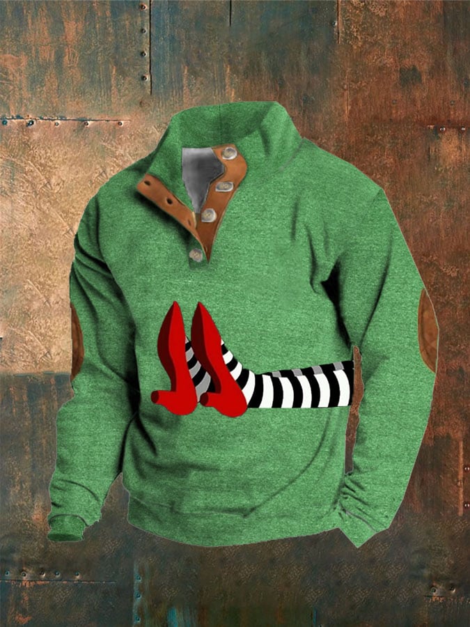 Men's Halloween Stand Collar Sweatshirt