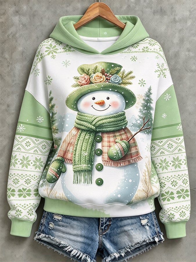 Women's Casual Printed Long-Sleeve Sweatshirt