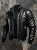 Men's Retro Warm Soft Leather Outdoor Jacket