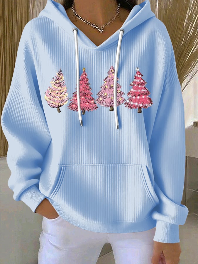 Women's Merry Christmas Print Casual Hoodie