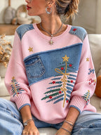 Women's Casual Print Knit Top