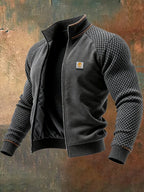 Men's Retro Waffle Panel Outdoor Jacket