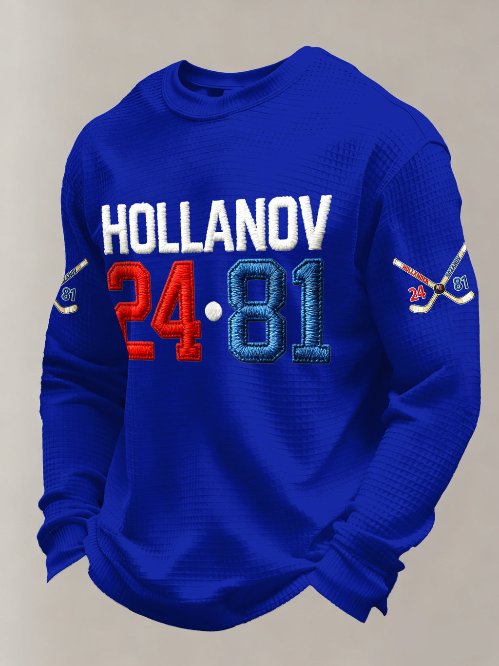 Men's Ice Hockey Printed Casual Long-Sleeved Top